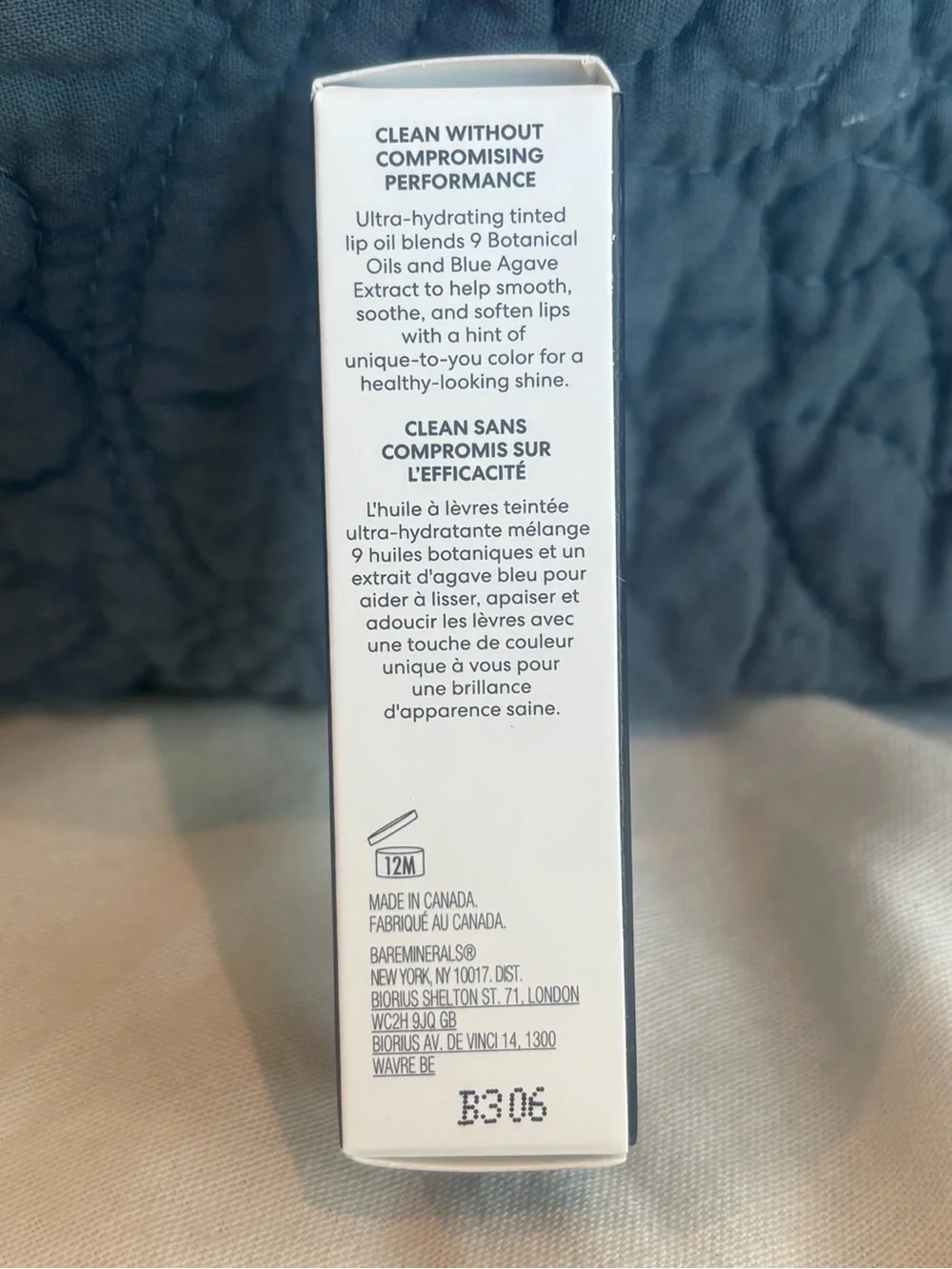 bareMinerals Nourishing Lip Oil Adore Cherry Tinted Lip Gloss New